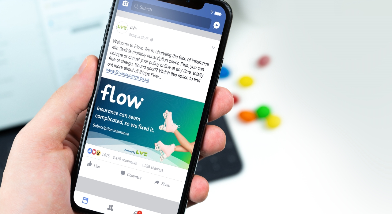 LV Flow social post on a mobile