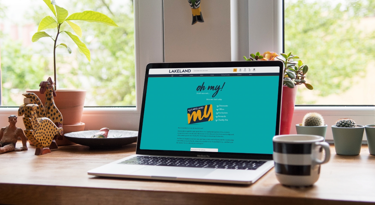 myLakeland landing page on laptop